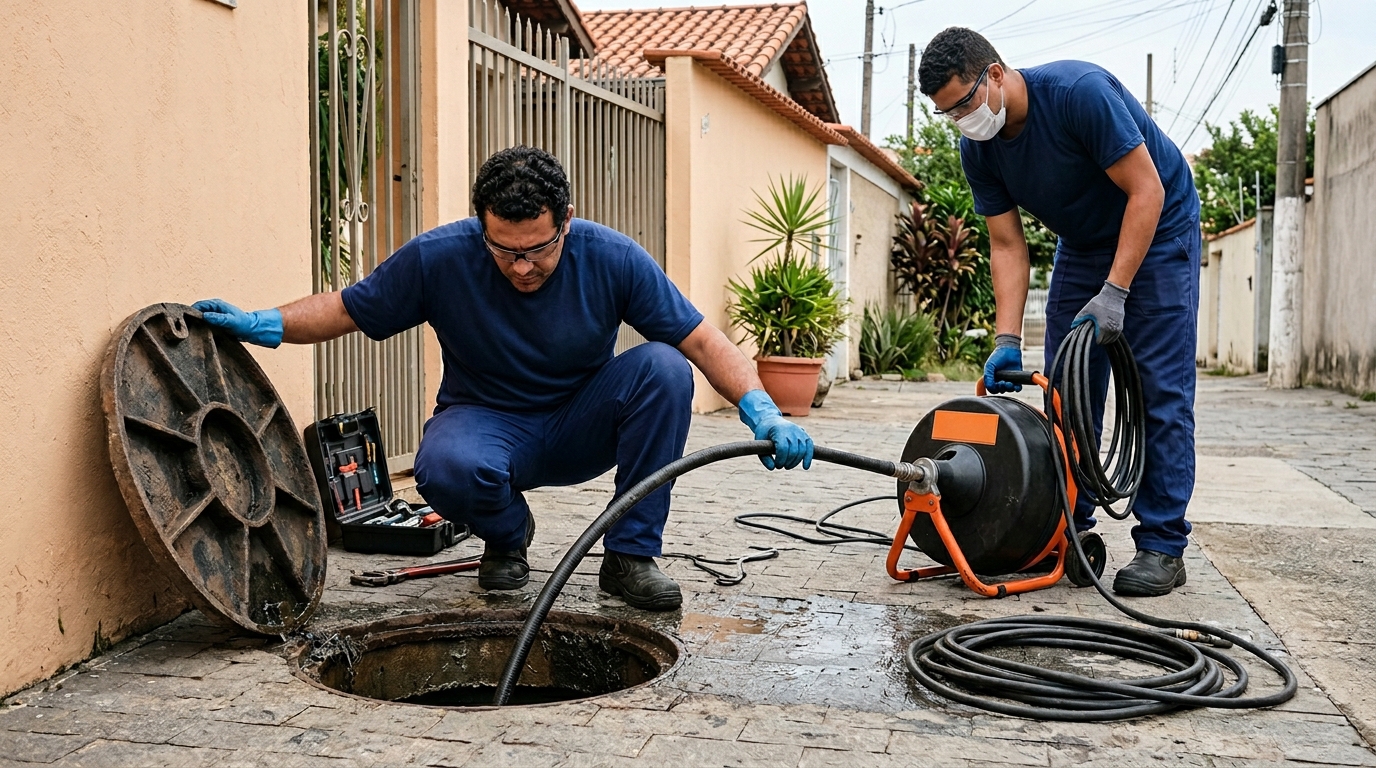 Desentupimento de esgoto em Cuiabá-MT