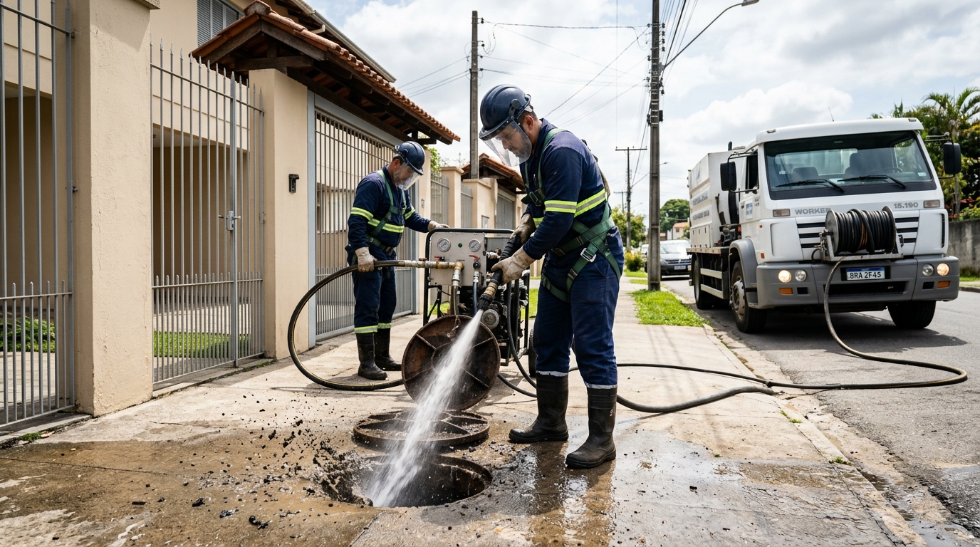 Limpeza de Tubulação com Hidrojato em Cuiabá‑MT